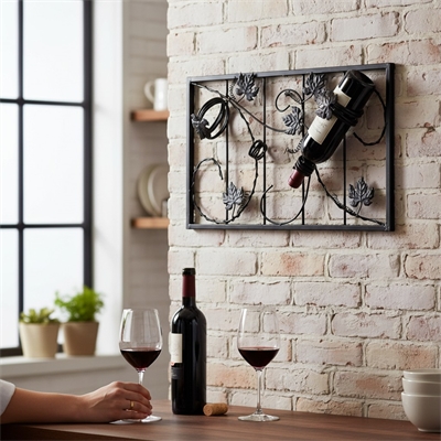 Grapevine 2 Bottle Wine Rack-Meteor-21597